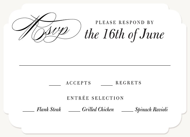 Timeless Wedding RSVP Cards