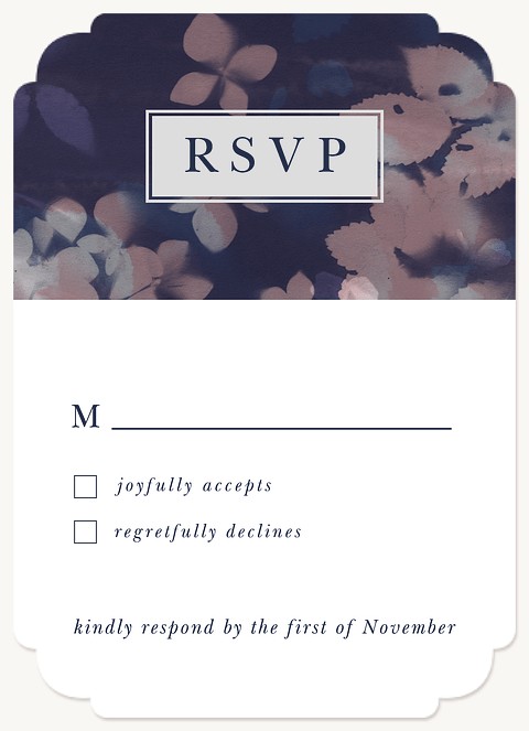 Sun Print Wedding RSVP Cards