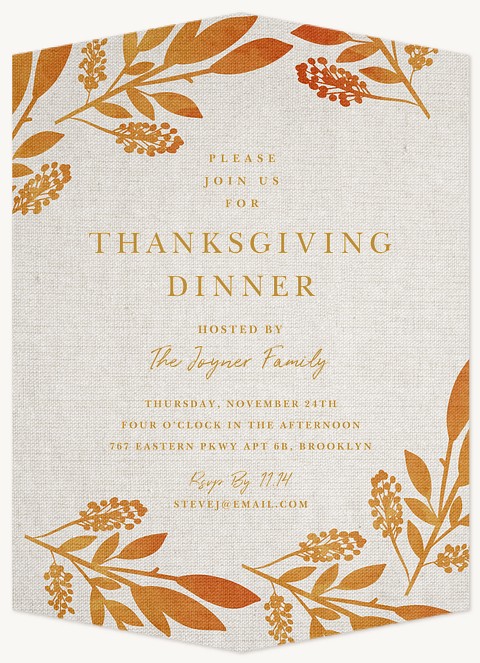 Dinner Linens Thanksgiving Cards