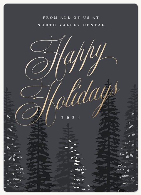 Snowcapped Forest Holiday & Christmas Magnet Cards