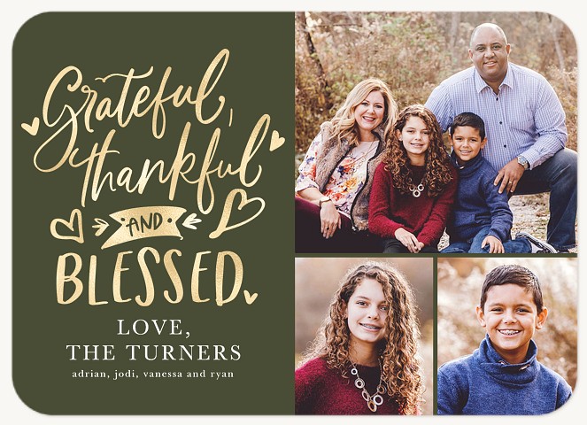 Grateful & Blessed Thanksgiving Cards