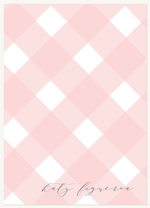 Soft Gingham Stationery