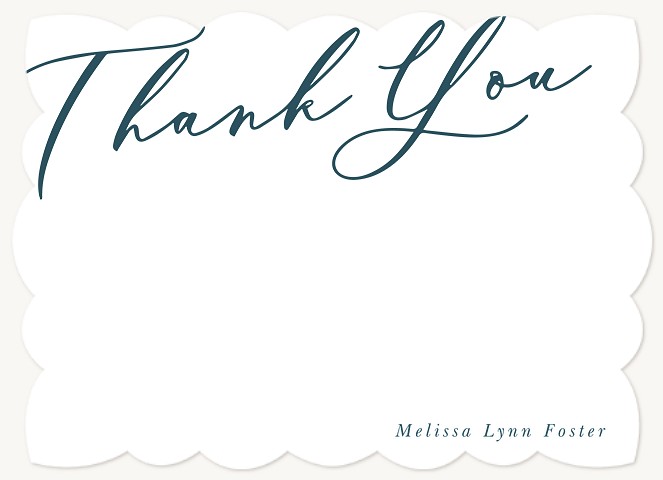 Fanciful Script Graduation Thank You Cards