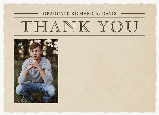 Vintage Newspaper Graduation Thank You Cards