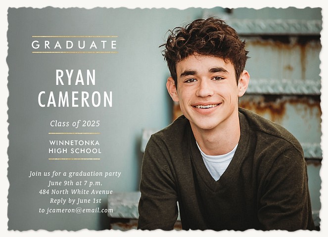 Contemporary Stack Graduation Announcements