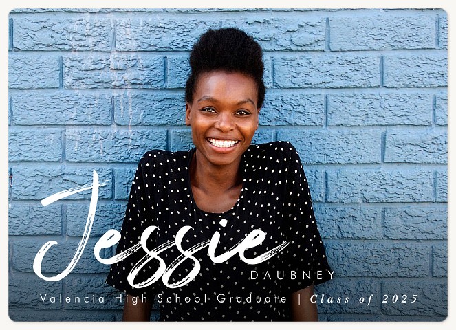 Brushed Name Graduation Announcements