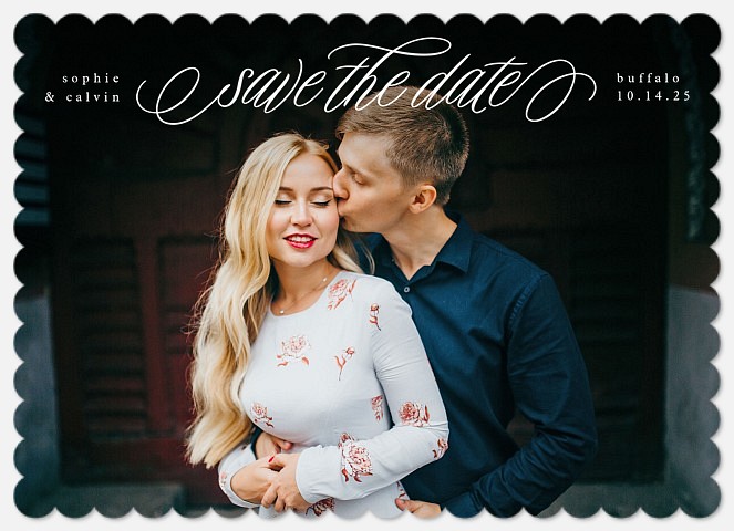 Beautiful Swirl Save the Date Photo Cards