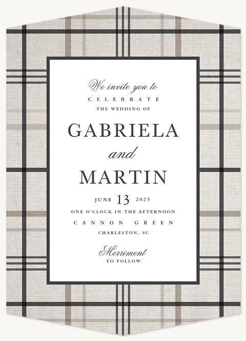 Linen & Plaid Wedding Invitations