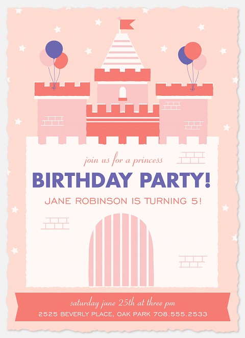 Sweet Castle Kids' Birthday Invitations