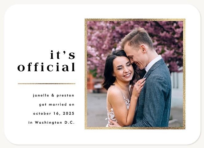 It's Official Wedding Announcements