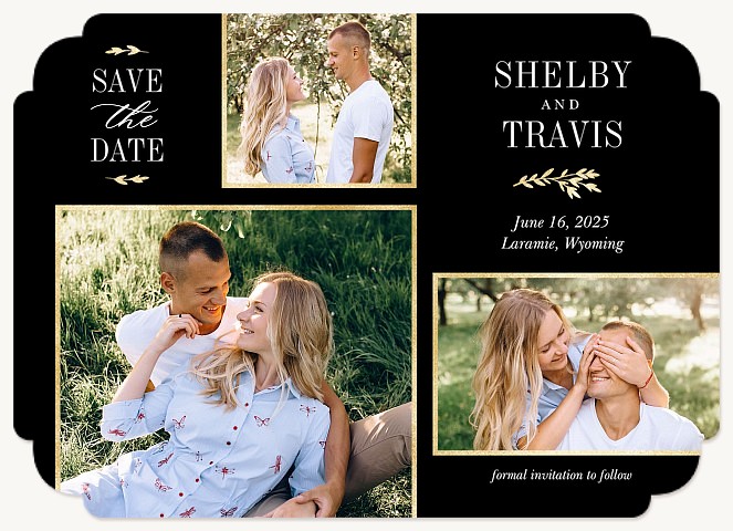 Glittering Frames Save the Date Cards