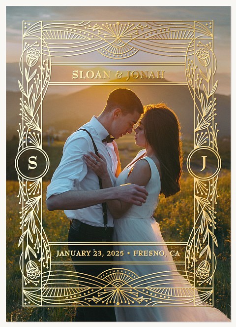 Opulent Frame Wedding Announcements