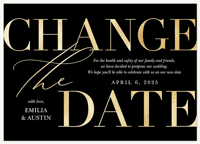 Handwritten Change the Date Cards