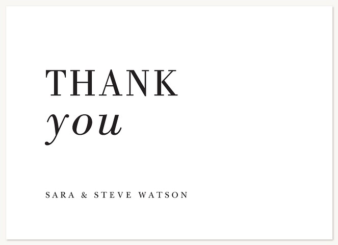 Uptown Wedding Thank You Cards