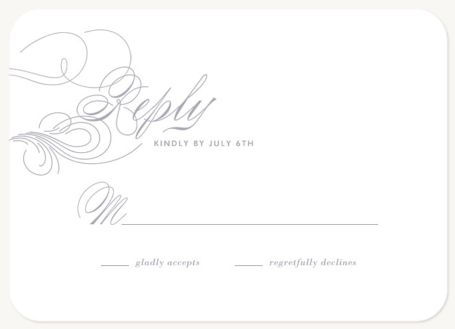 Flourished Wedding RSVP Cards