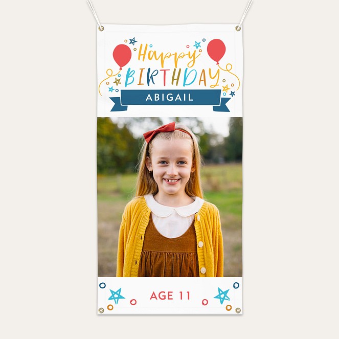 Birthday Doodles Custom Banners