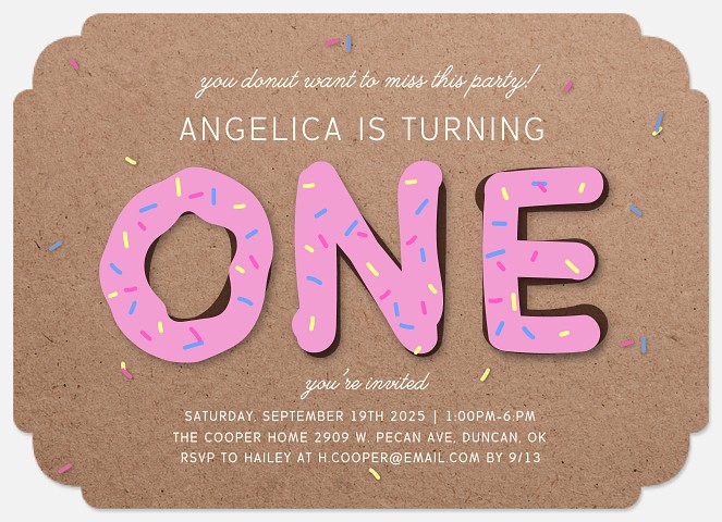 Donut Miss This Kids' Birthday Invitations