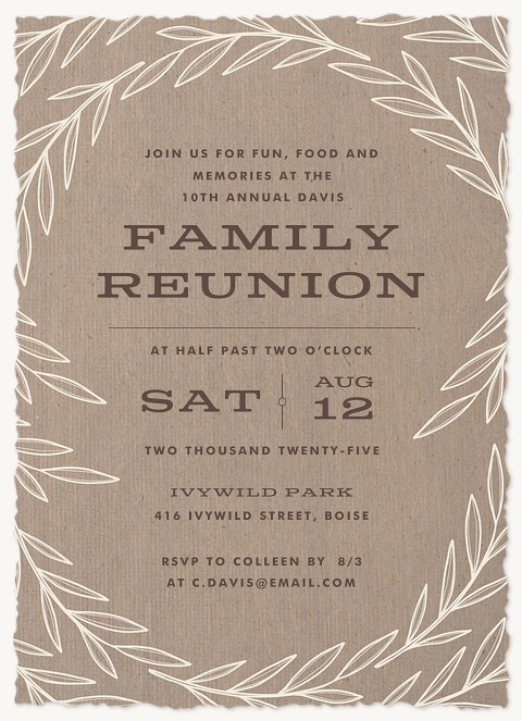 Rustic Vines Party Invitations