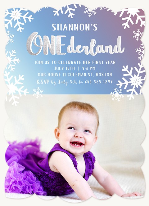 Onederland First Birthday Invitations