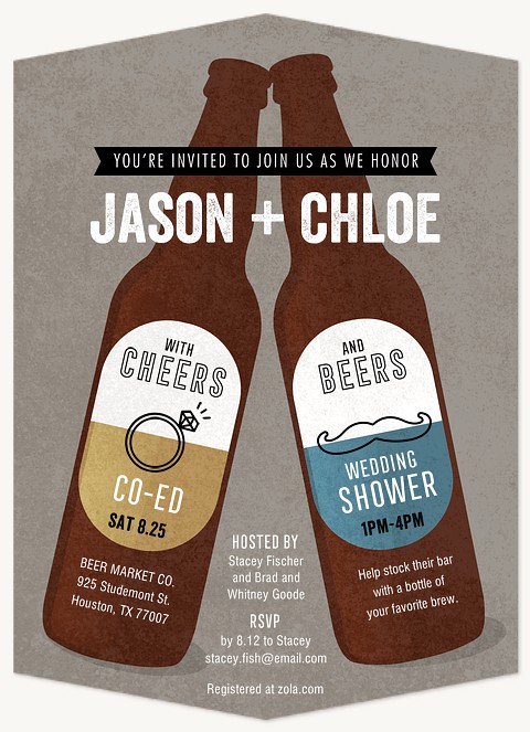 Cheers & Beers Bridal Shower Invitations