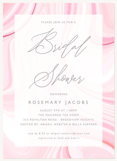 Mod Marble Bridal Shower Invitations