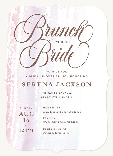 Watercolor Brunch Bridal Shower Invitations