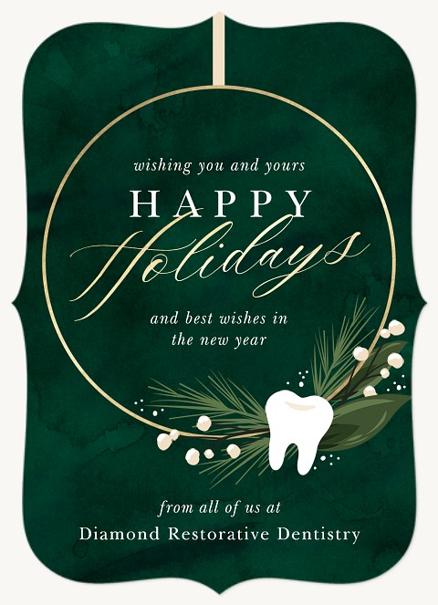 Dentist Wreath Business Holiday Cards