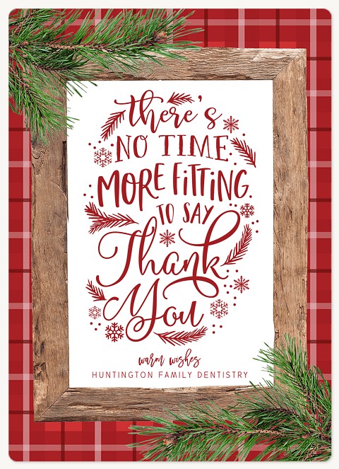 Rustic Thanks Holiday & Christmas Magnet Cards