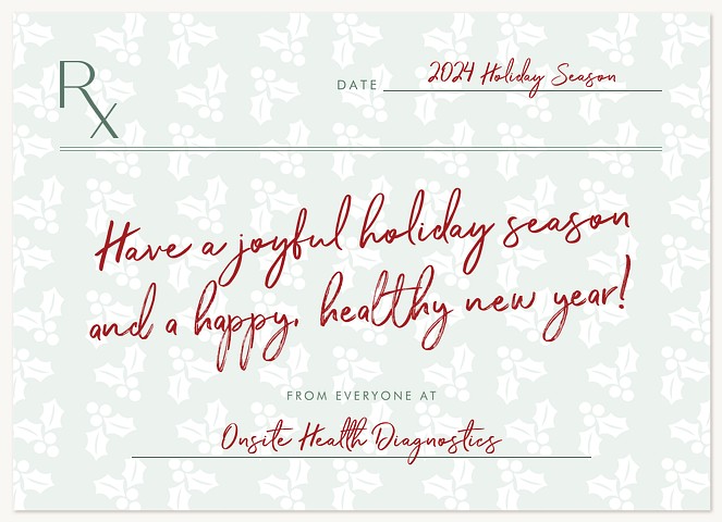 Prescription Business Holiday Cards