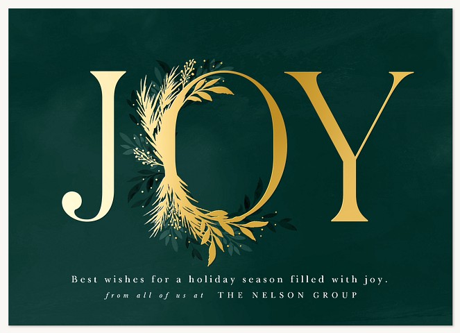 Classy Joy Business Holiday Cards