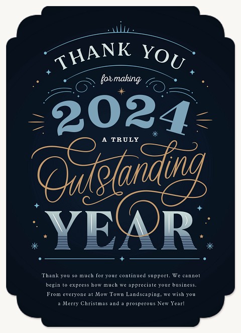 Outstanding Year Business Holiday Cards