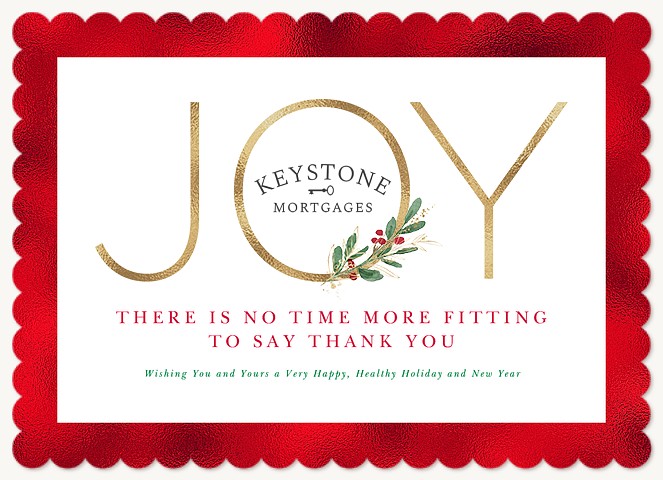 Golden Joy Business Holiday Cards