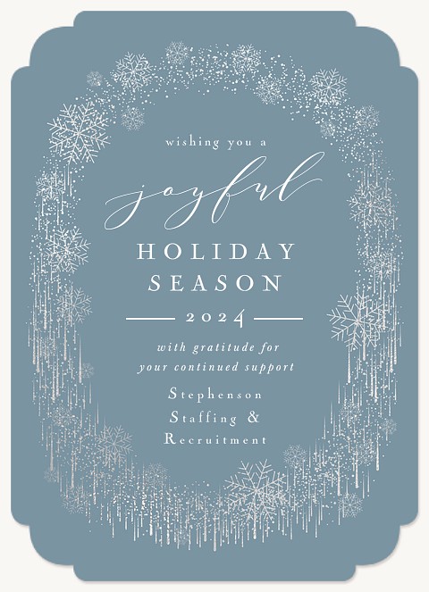 Frosted Frame Business Holiday Cards