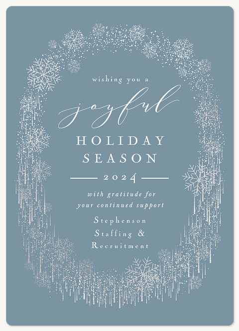 Frosted Frame Holiday & Christmas Magnet Cards