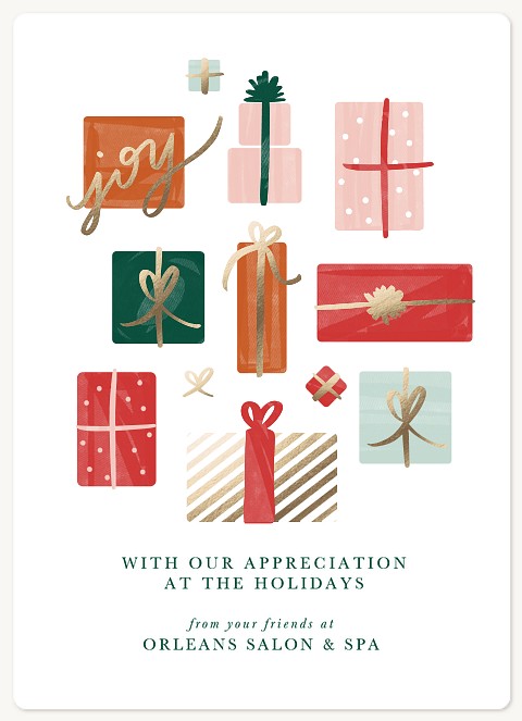 Modern Presents Holiday & Christmas Magnet Cards