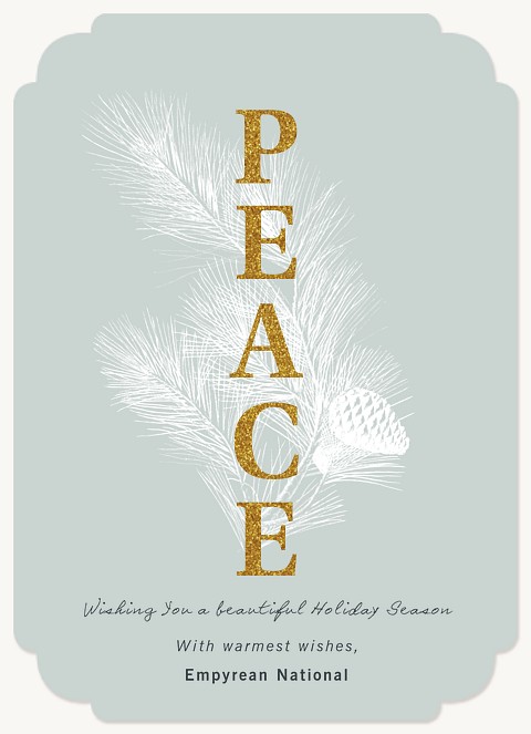 Glittering Peace Business Holiday Cards