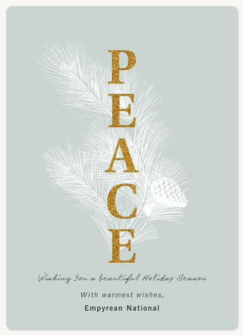 Glittering Peace Holiday & Christmas Magnet Cards