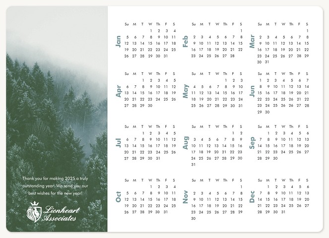 Misty Forest Holiday & Christmas Magnet Cards