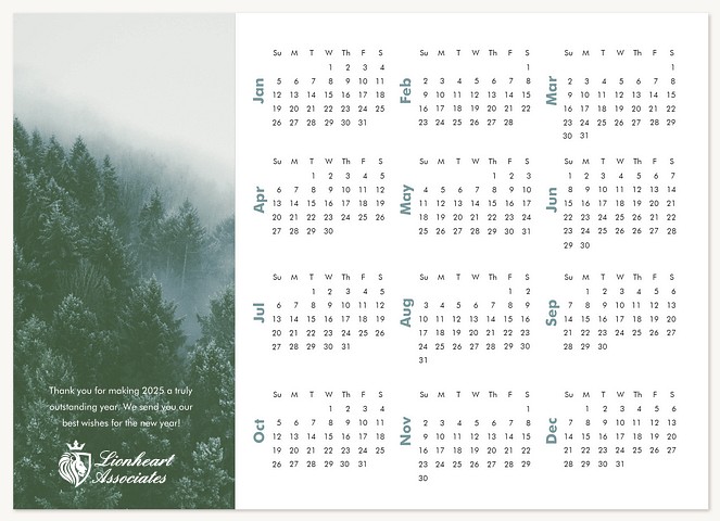 Misty Forest Business Holiday Cards