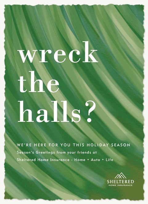 Wrecked Halls Business Holiday Cards