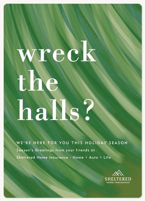 Wrecked Halls Holiday & Christmas Magnet Cards