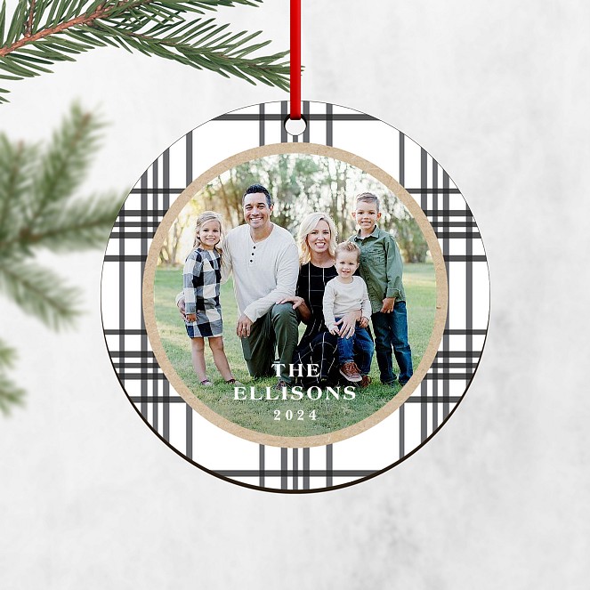 Farmhouse Photo Personalized Ornaments