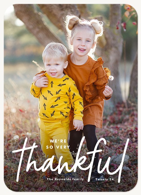 We're Thankful Thanksgiving Cards