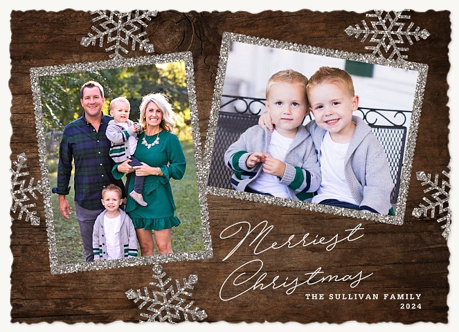 Silver Snow Christmas Cards