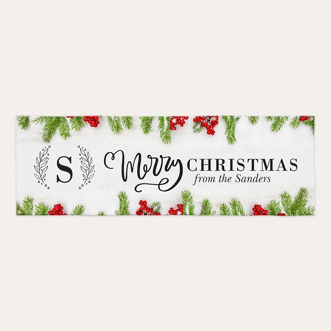 Classic Mistletoe Custom Banners