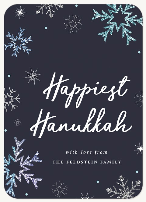 Wonderland Snow Hanukkah Cards