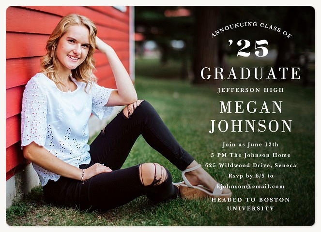 Simple Stack Graduation Announcements