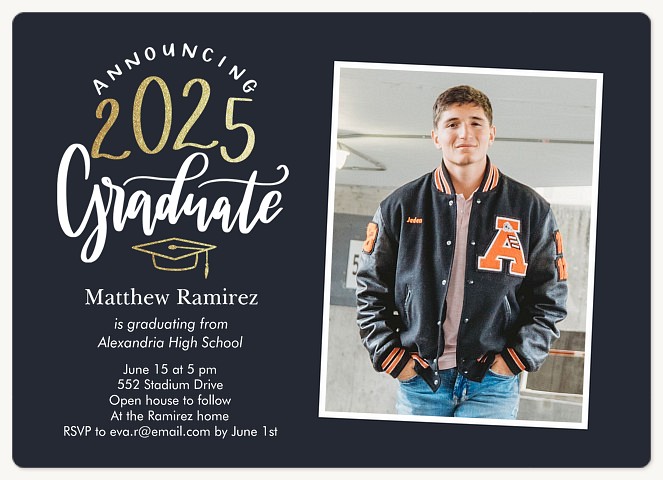 Whimsical Type Graduation Announcements