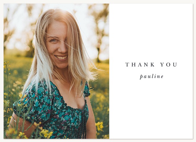 Elegant Minimalist Graduation Thank You Cards