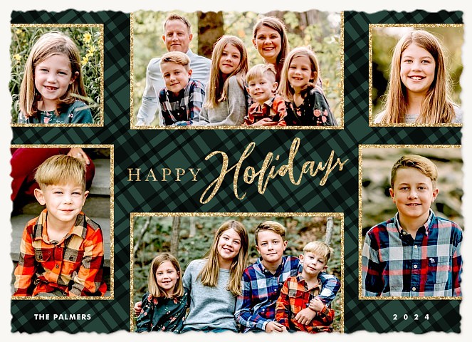 Elegant Tartan Personalized Holiday Cards